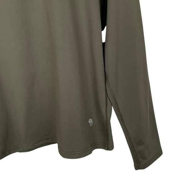 Mountain Hardwear Base Layer Shirt Hood Brown Long Sleeve Pullover Women's M - Picture 3 of 7